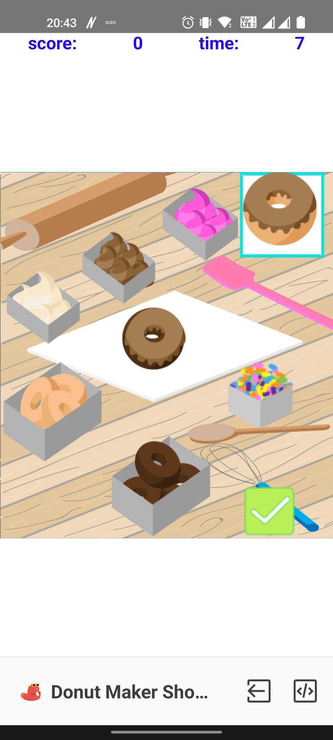Cuplikan Layar Game Donut Maker Shop