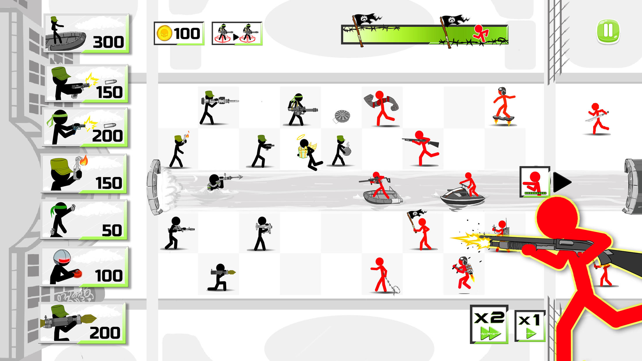 Stickman Army : The Defenders ゲームのスクリーンショット
