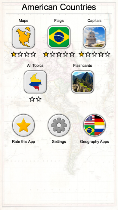 Screenshot 3 of American Countries and Caribbean: Flags, Maps Quiz 