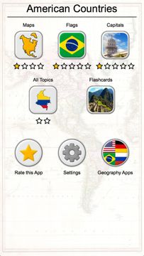 American Countries and Caribbean: Flags, Maps Quiz Game Screenshot