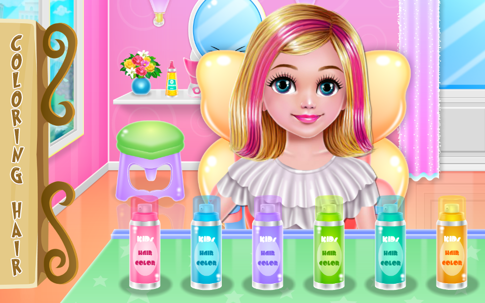 Hairdo Kids Salon Game Screenshot