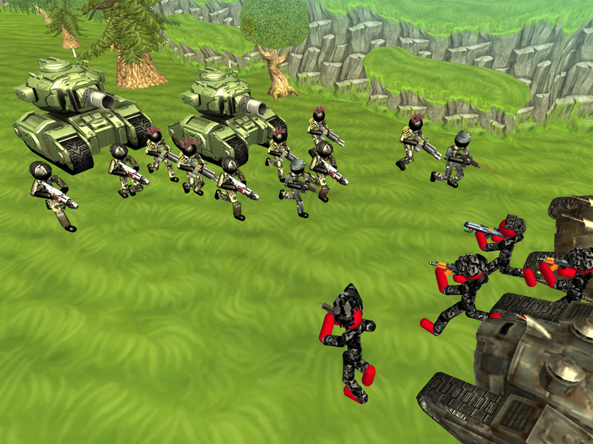 Stickman Tank Battle Simulator Game Screenshot