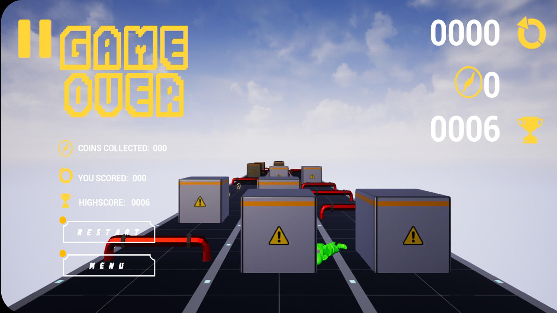 EndlessRunner遊戲截圖