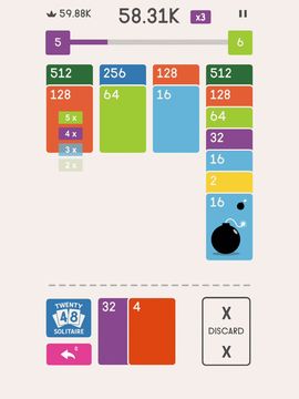 2048 Zen Cards Game Screenshot