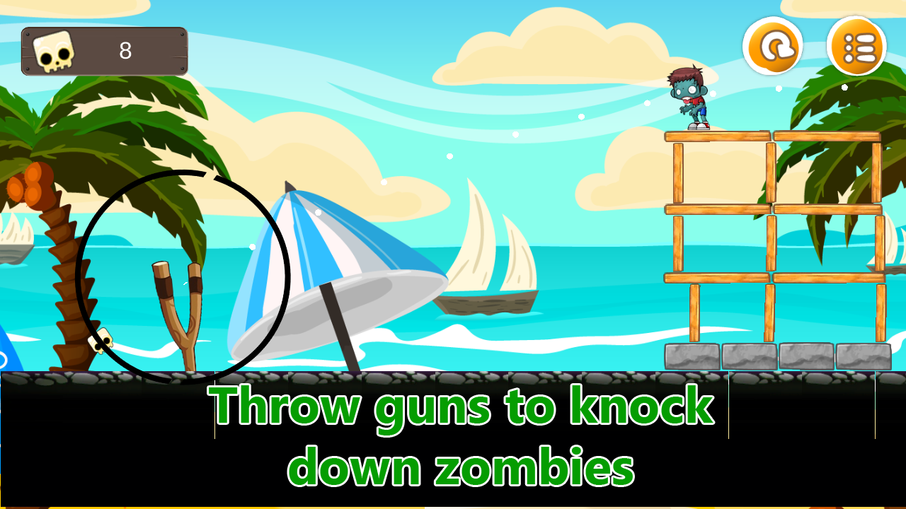 Captura de Tela do Jogo Zombie Tower: Catapult Defense