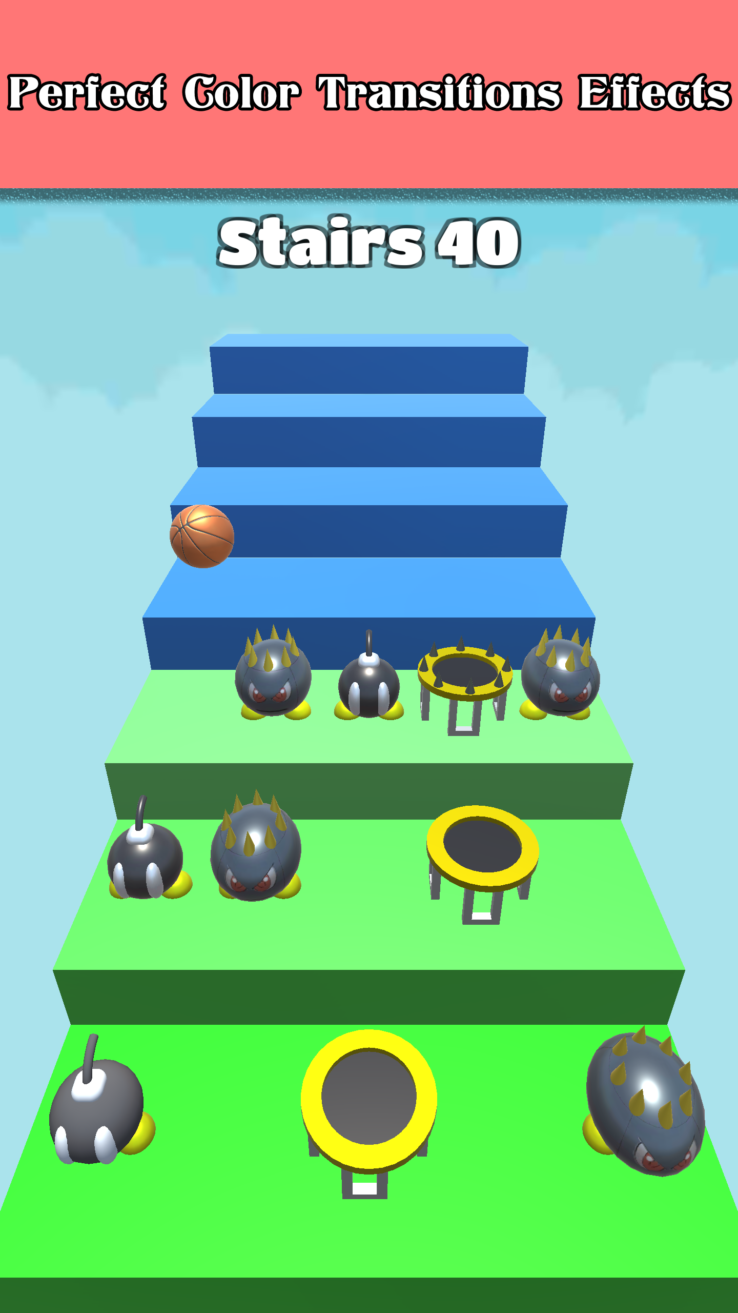 3D Dunk Stairs - Trampoline Hoop Basket Ball screenshot game
