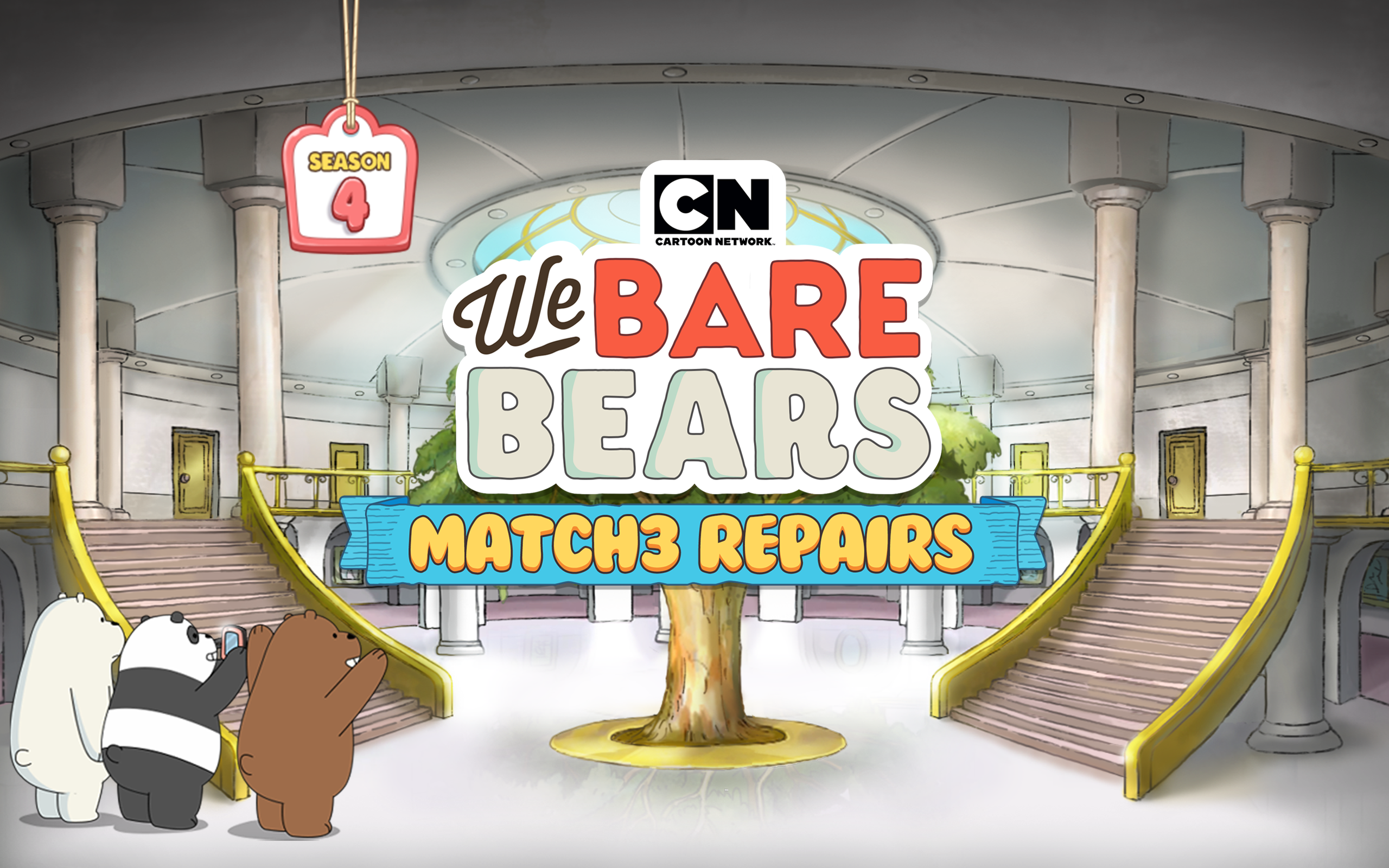 We Bare Bears Match3 Repairs Game Screenshot