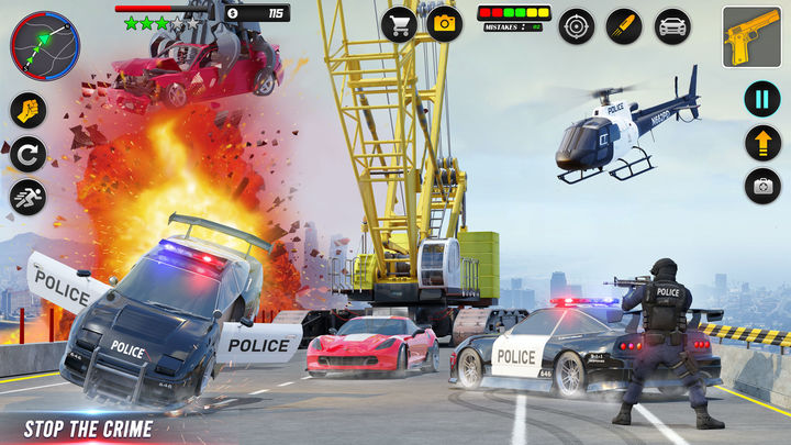 jogos reais de carros de polícia de mundo aberto: polícia perseguindo  gangster de carros e simulador 3D de corrida::Appstore for  Android