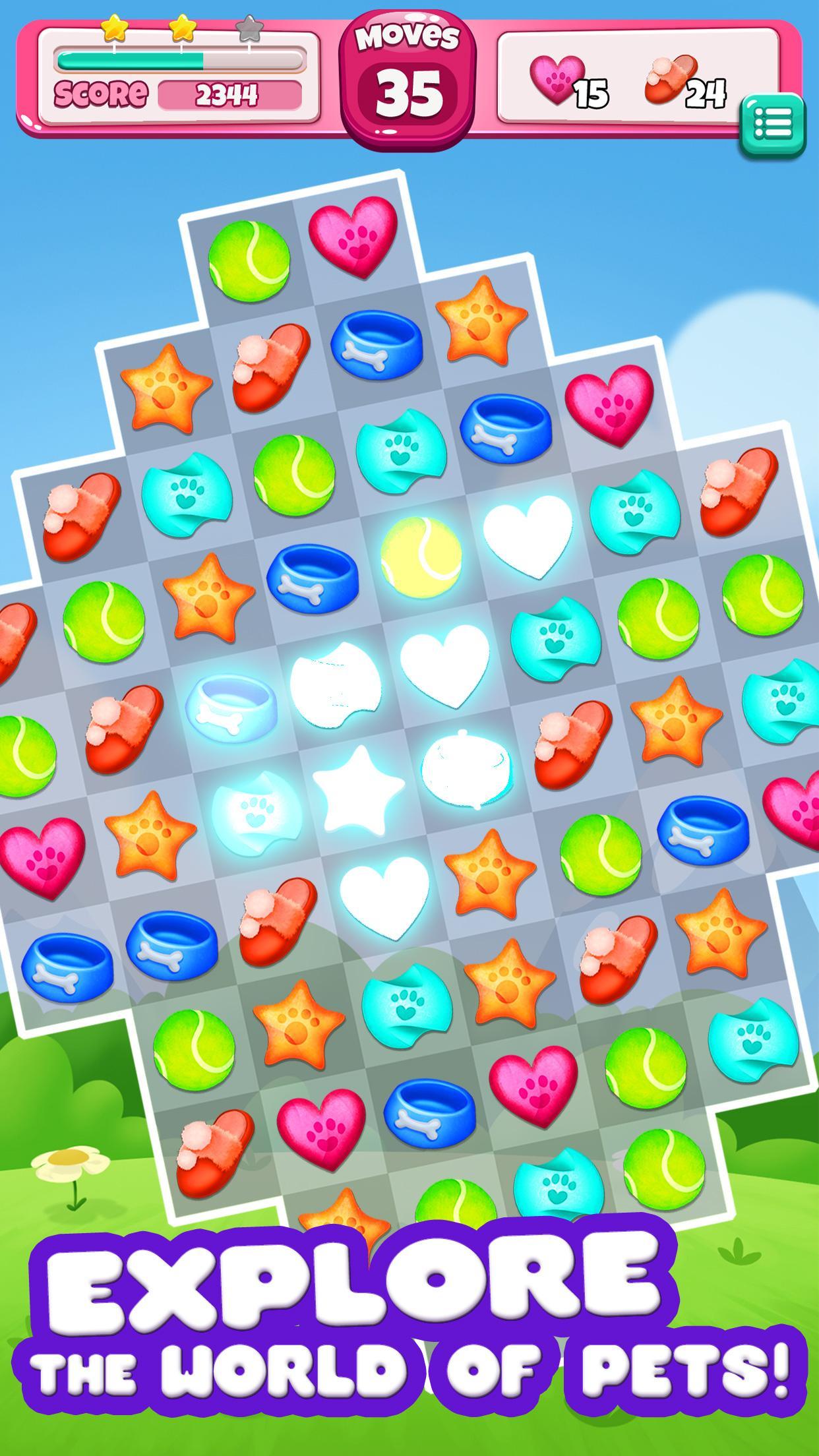 Pet Power Match 3 ภาพหน้าจอเกม