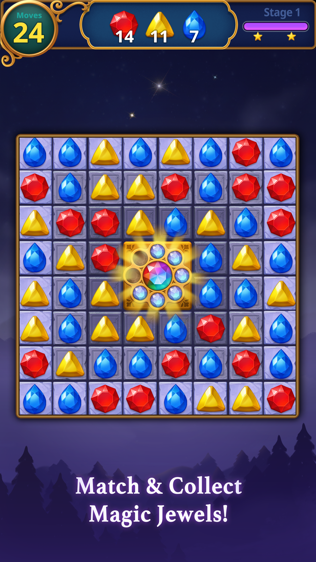 Скриншот игры Jewels Magic: Mystery Match3