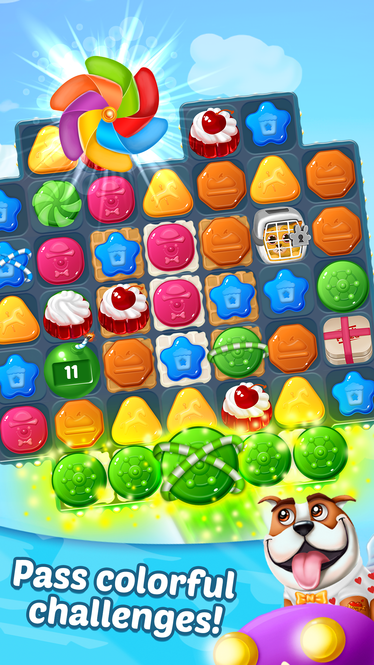 Sky Puzzle: Match 3 Game Game Screenshot