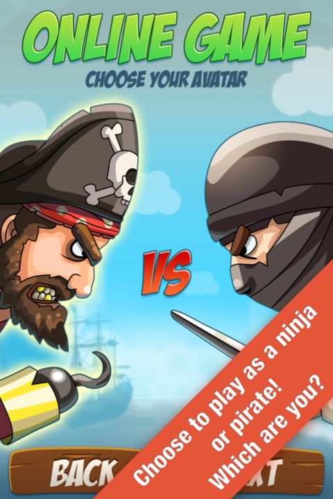 Screenshot 1 of Cướp biển Vs Ninjas Trò chơi miễn phí 2 