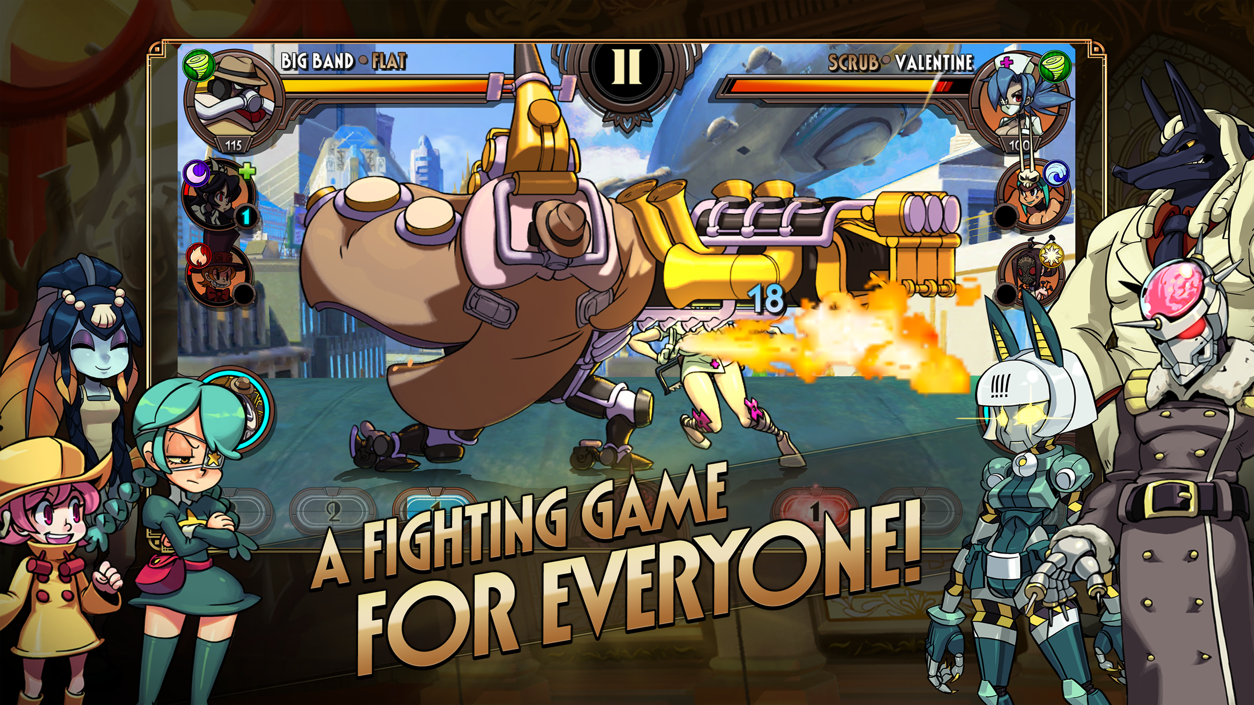 LINE Skullgirls Game Screenshot