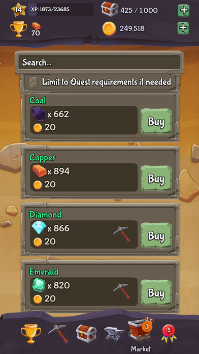 Medieval Miner Game Screenshot