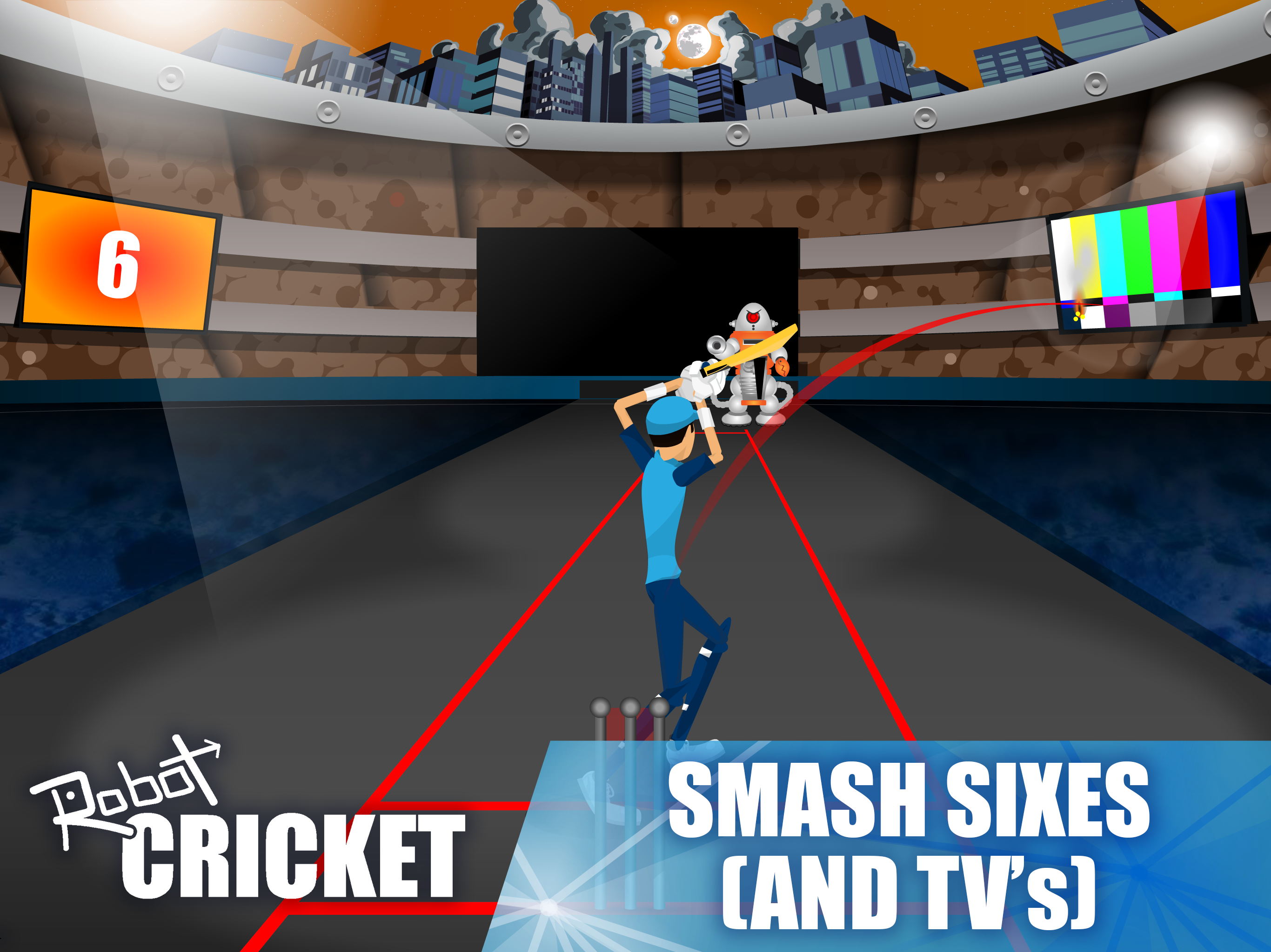Robot Cricket Game Screenshot