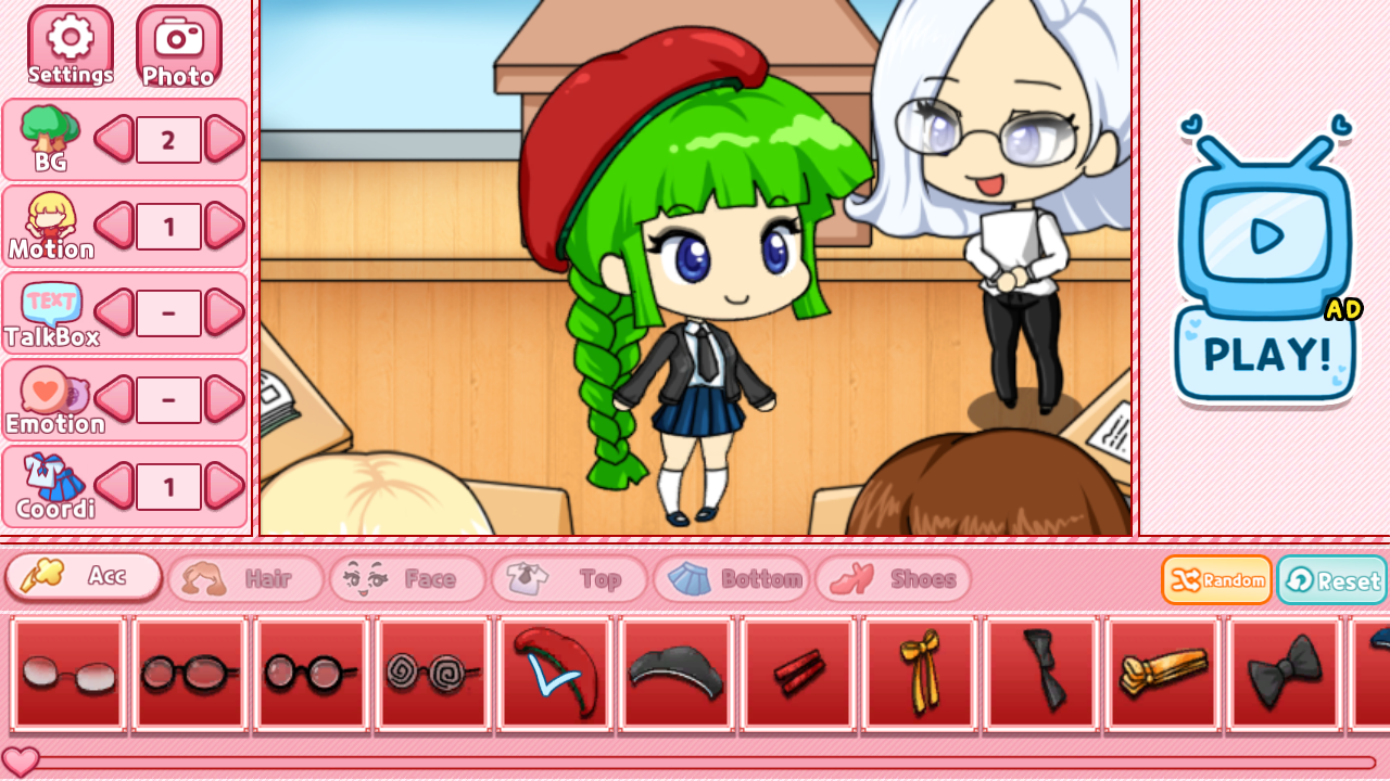 Cuplikan Layar Game School Pretty Girl2 : dress up