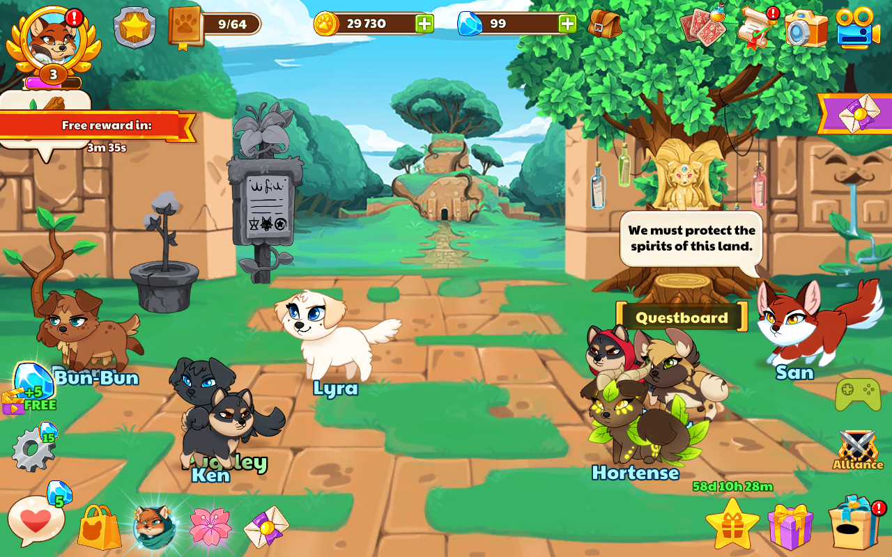 Dungeon Dogs - Idle RPG Game Screenshot