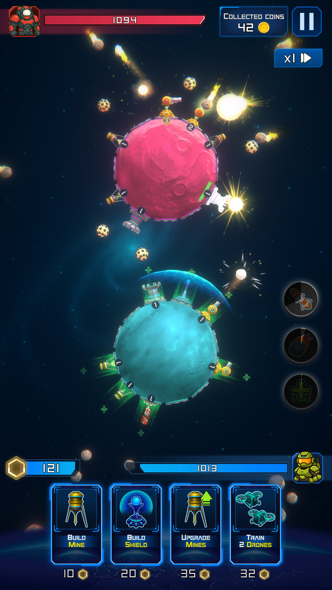 Space Defense 게임 스크린샷