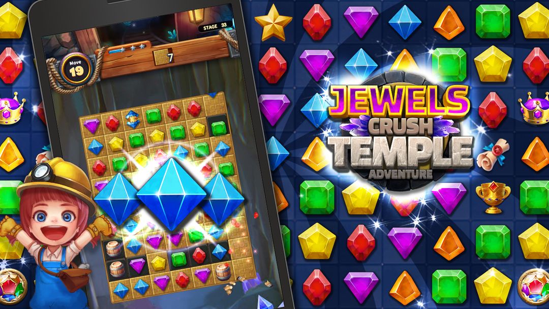 Jewels Crush Temple Quest ภาพหน้าจอเกม