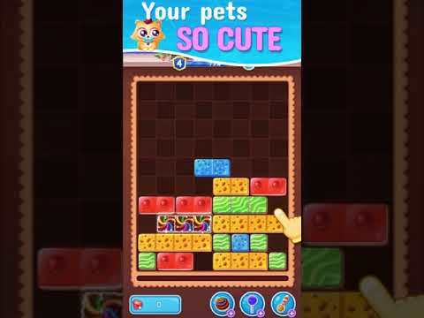 Screenshot of the video of Feed Fat Cat: slide Block puzzle