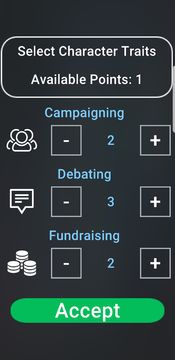PolitiSim 게임 스크린샷