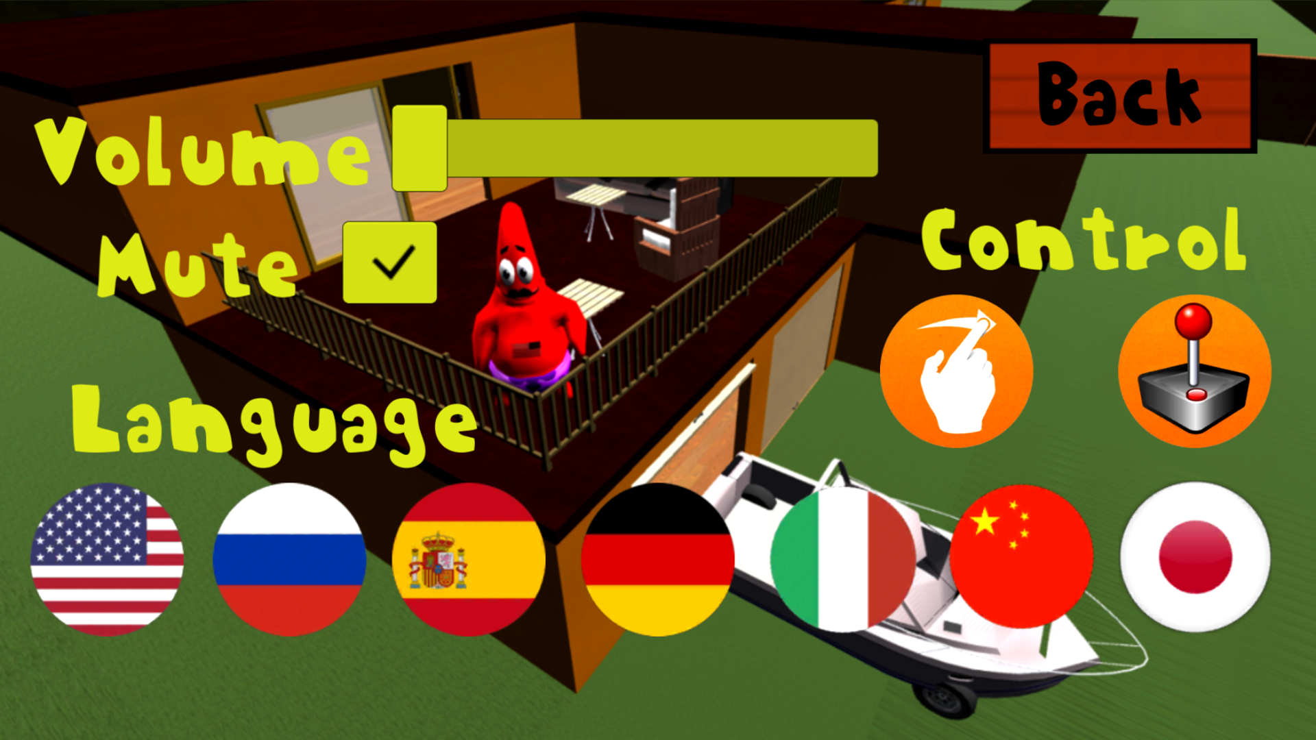 Patrick Star. Sponge's Neighbor of Bob 3D Game Screenshot