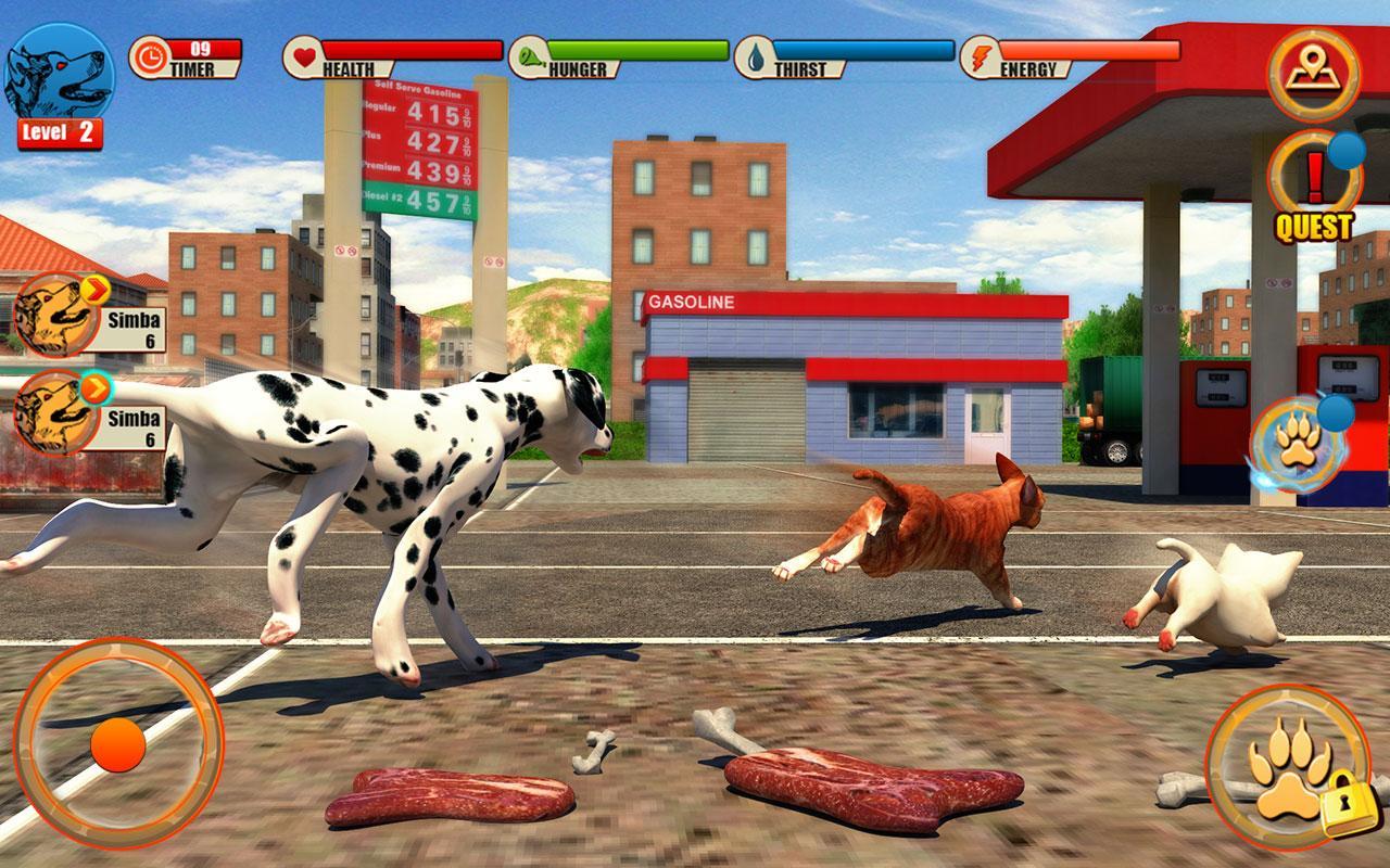 Street Dog Simulator 3D Game Screenshot