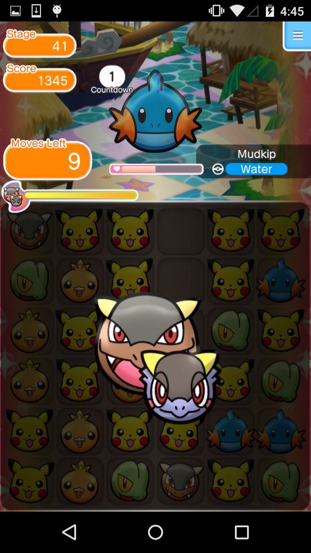 Screenshot of Pokémon Shuffle Mobile