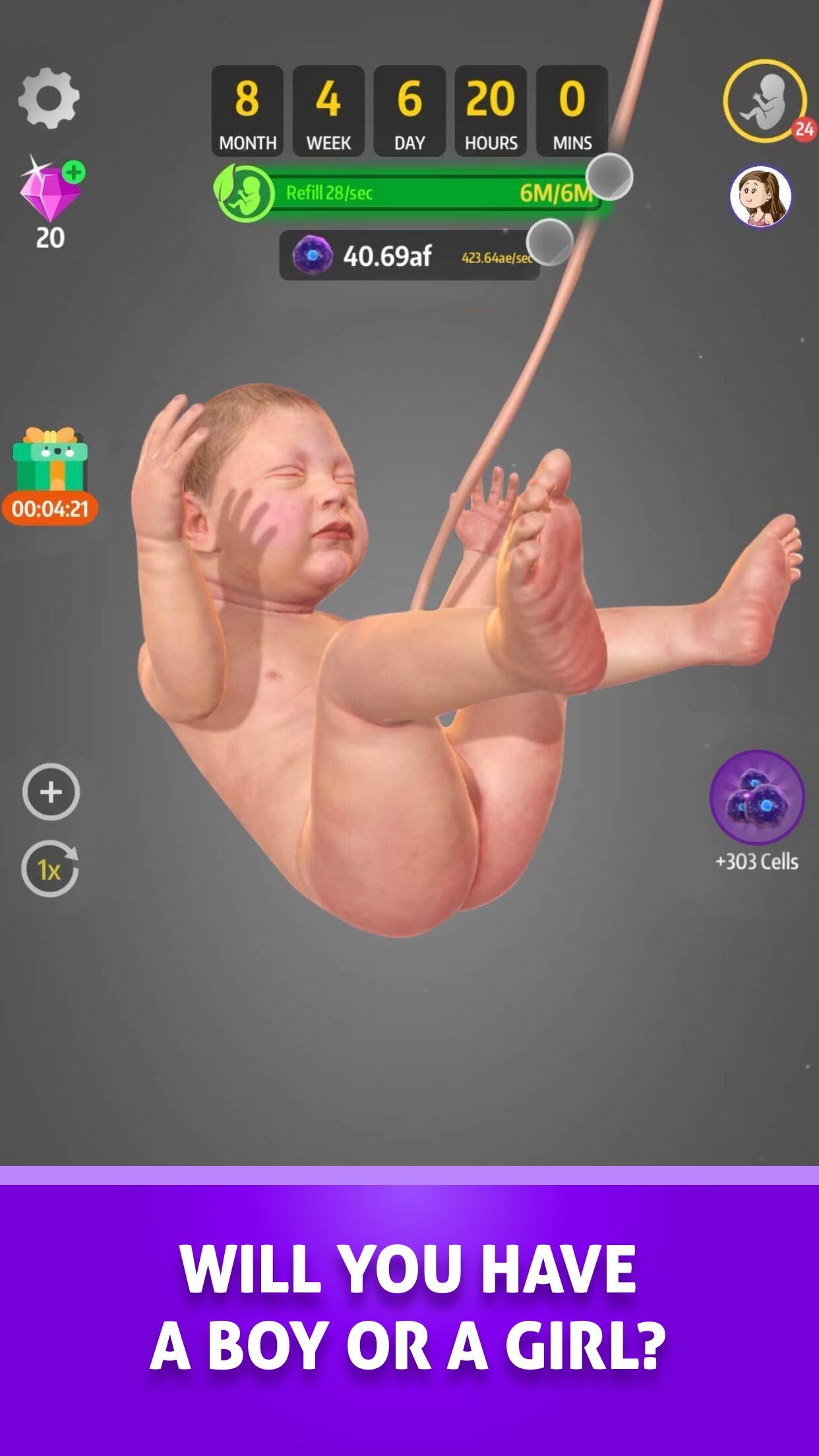 Idle 9 Months Game Screenshot