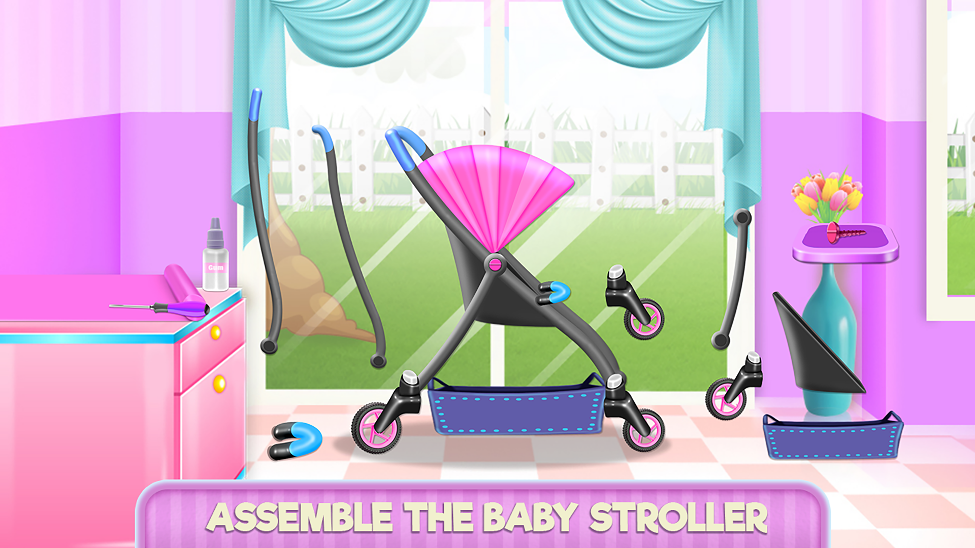 Create Your Baby Stroller Game Screenshot