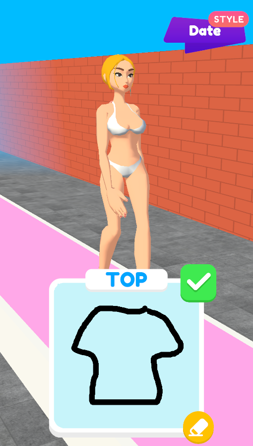 Screenshot of Draw Dress!