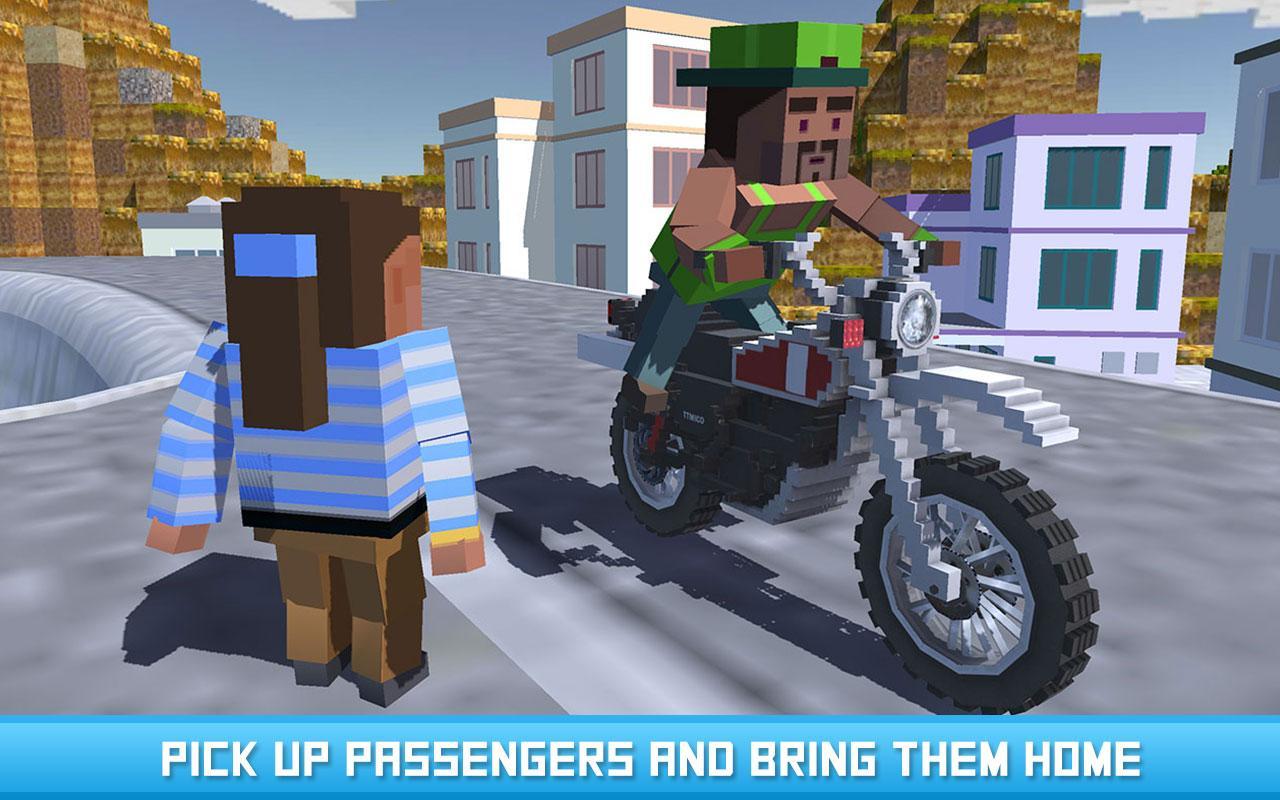 Mr. Blocky Moto Bike Driver SIM ภาพหน้าจอเกม