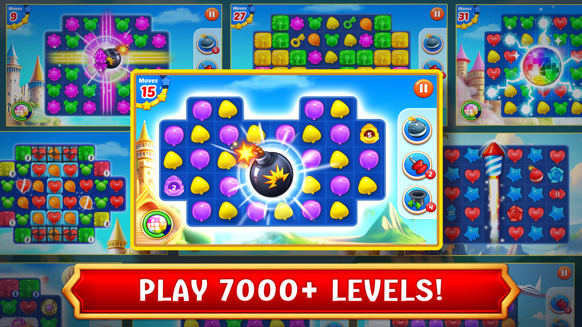 Balloon Pop: Match 3 Games Game Screenshot