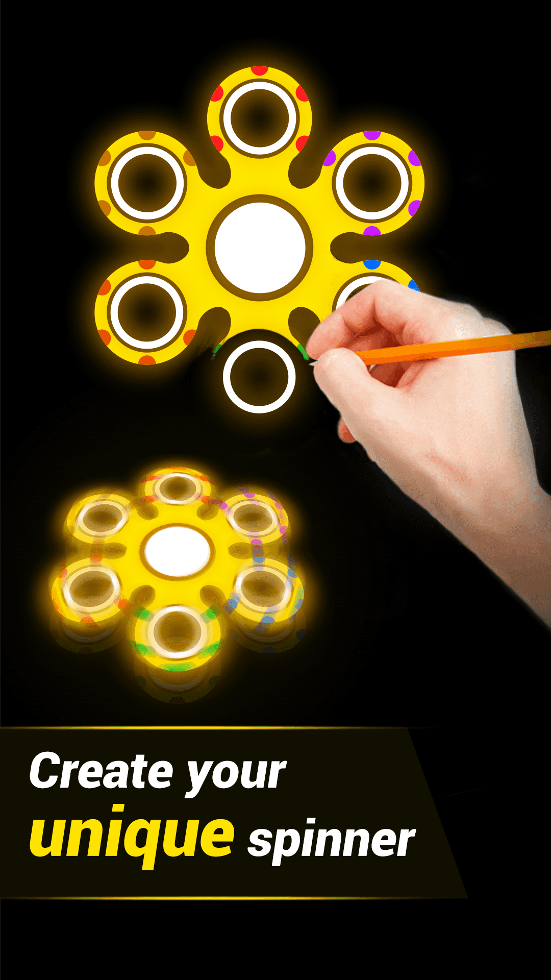 Draw Finger Spinner Game Screenshot