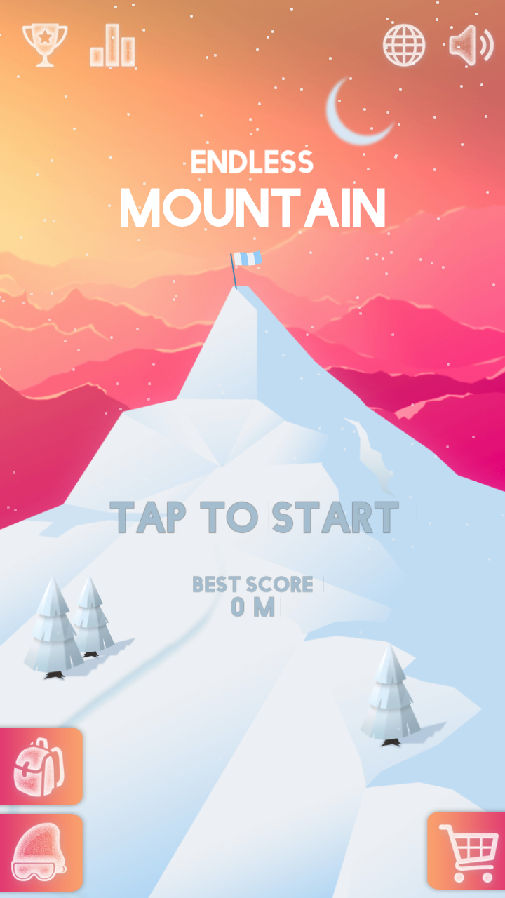 Endless Mountain: A Snowboarding Game ゲームのスクリーンショット