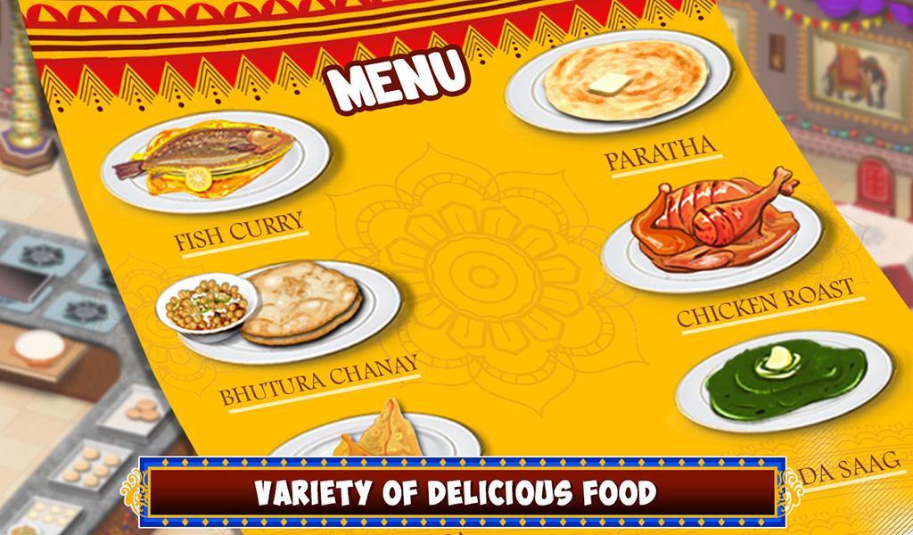 인도 음식 레스토랑 주방 이야기 요리 게임 게임 스크린 샷