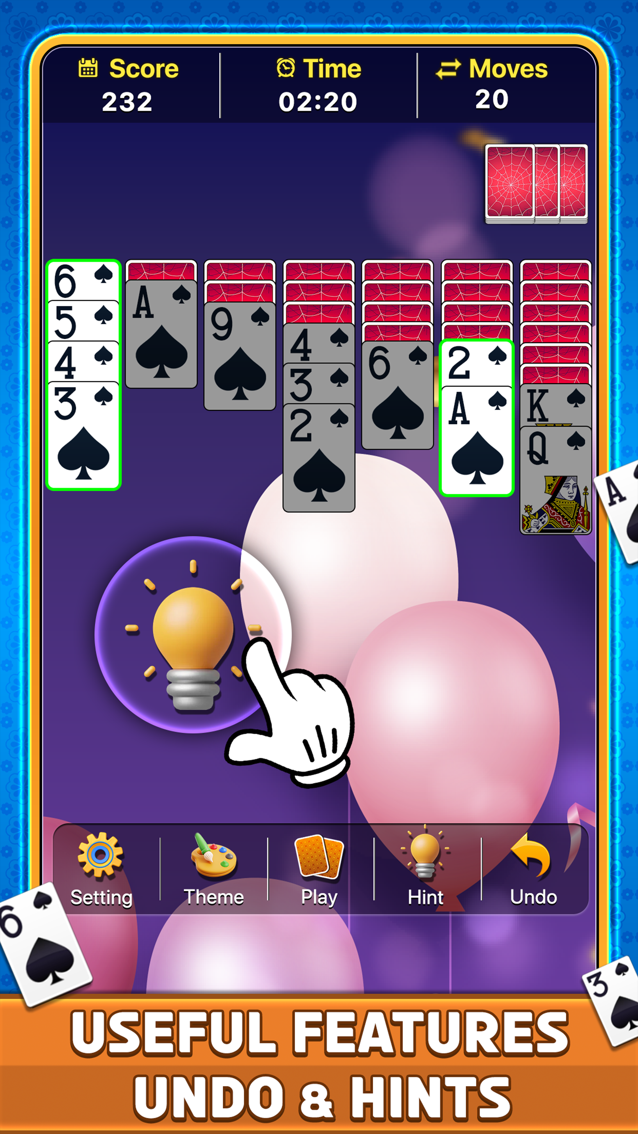 Spider Solitaire screenshot game