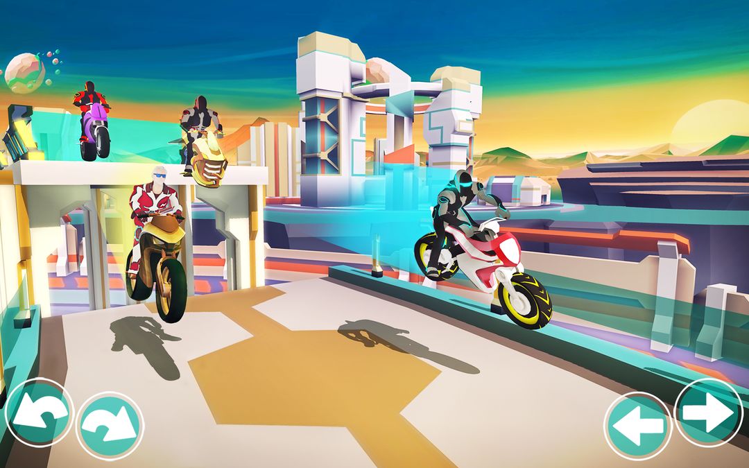 Screenshot of Gravity Rider: Space Bike Race
