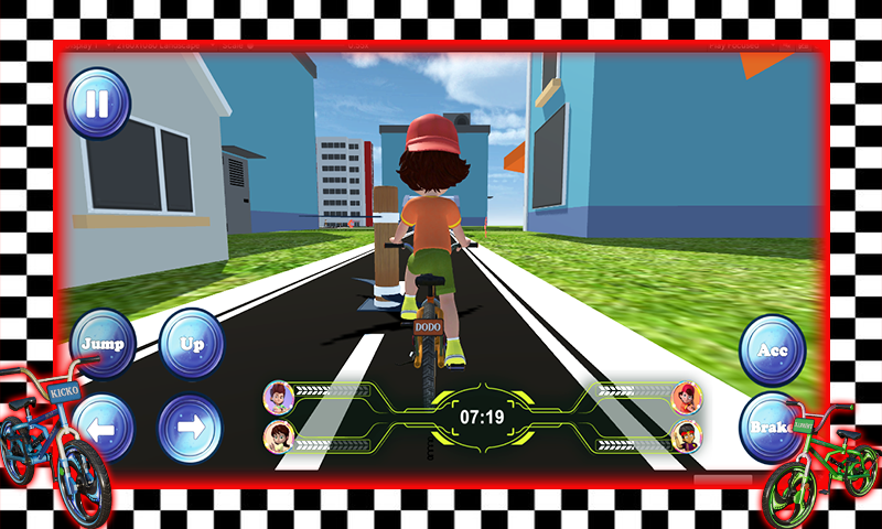 Cuplikan Layar Game Kicko Cycle Race