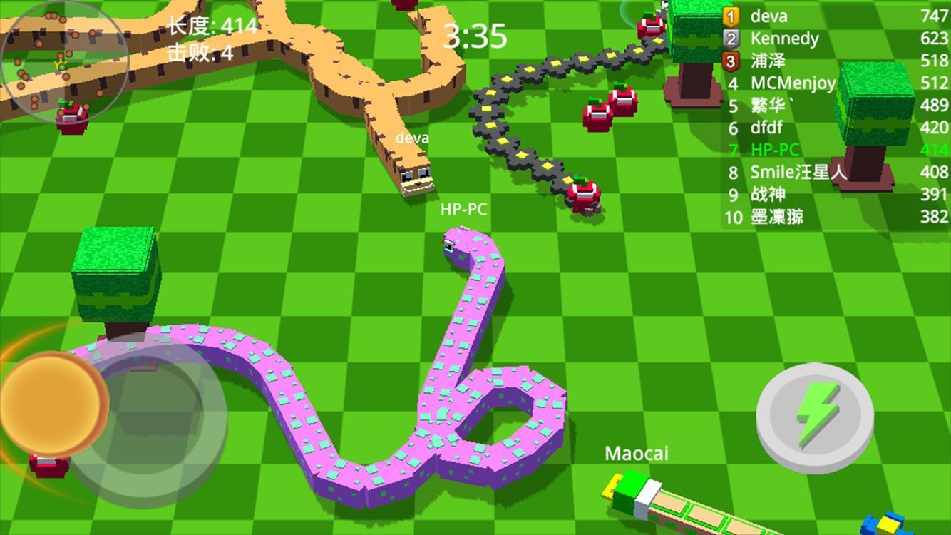 方塊蛇爭霸戰-3D像素貪吃蛇大戰遊戲截圖