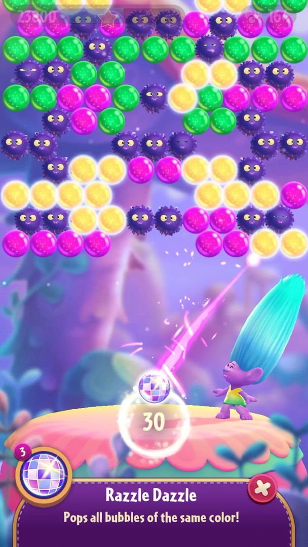 Screenshot of DreamWorks Trolls Pop: Bubble 