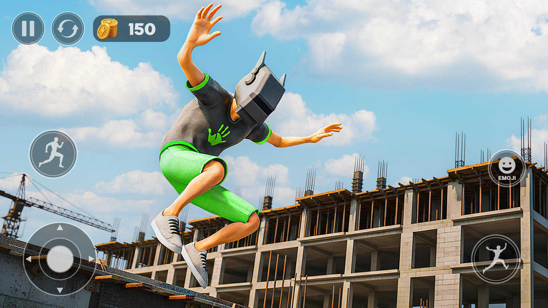 Going Up Parkour Rooftop Jump Game Screenshot