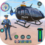 Icon of US Police Helicopter Car Chase