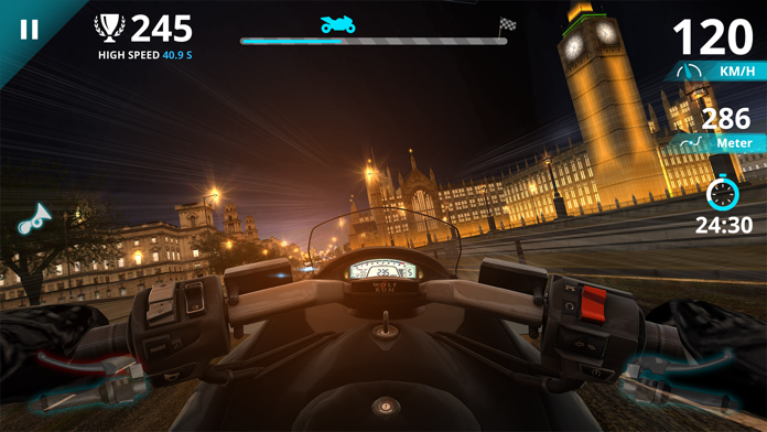 Screenshot of Motorbike: Traffic & Drag Race
