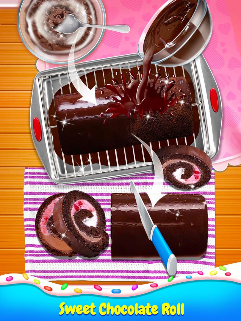 Ice Cream Cake Roll Maker - Super Sweet Desserts遊戲截圖
