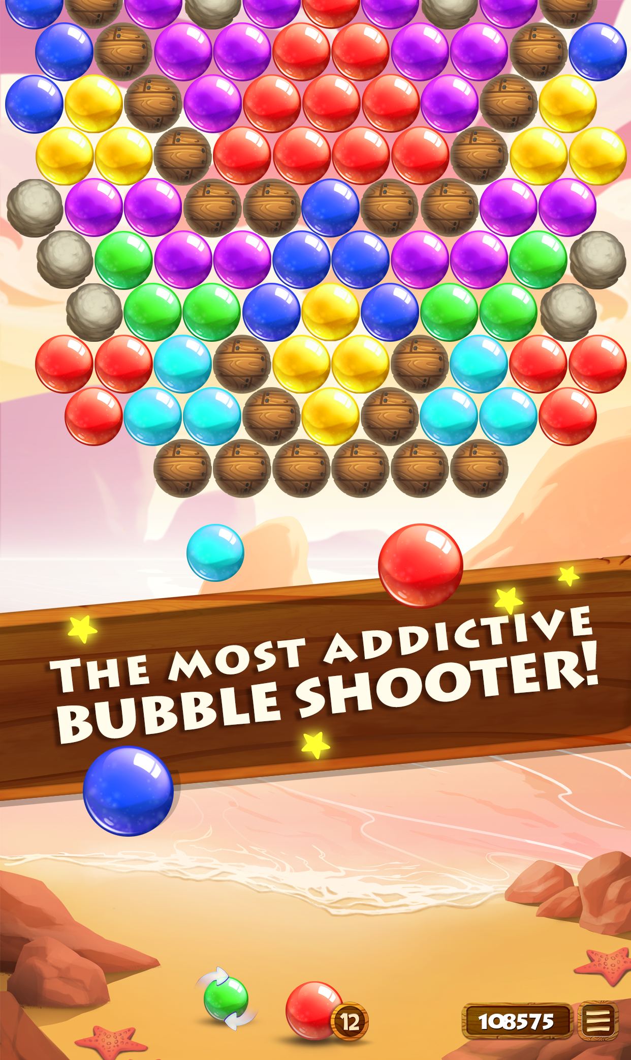 Paradise Pop Bubble Shooter Game Screenshot