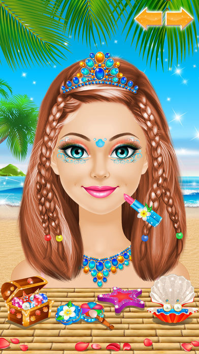 Tropical Princess: Girls Makeup and Dress Up Games 게임 스크린 샷