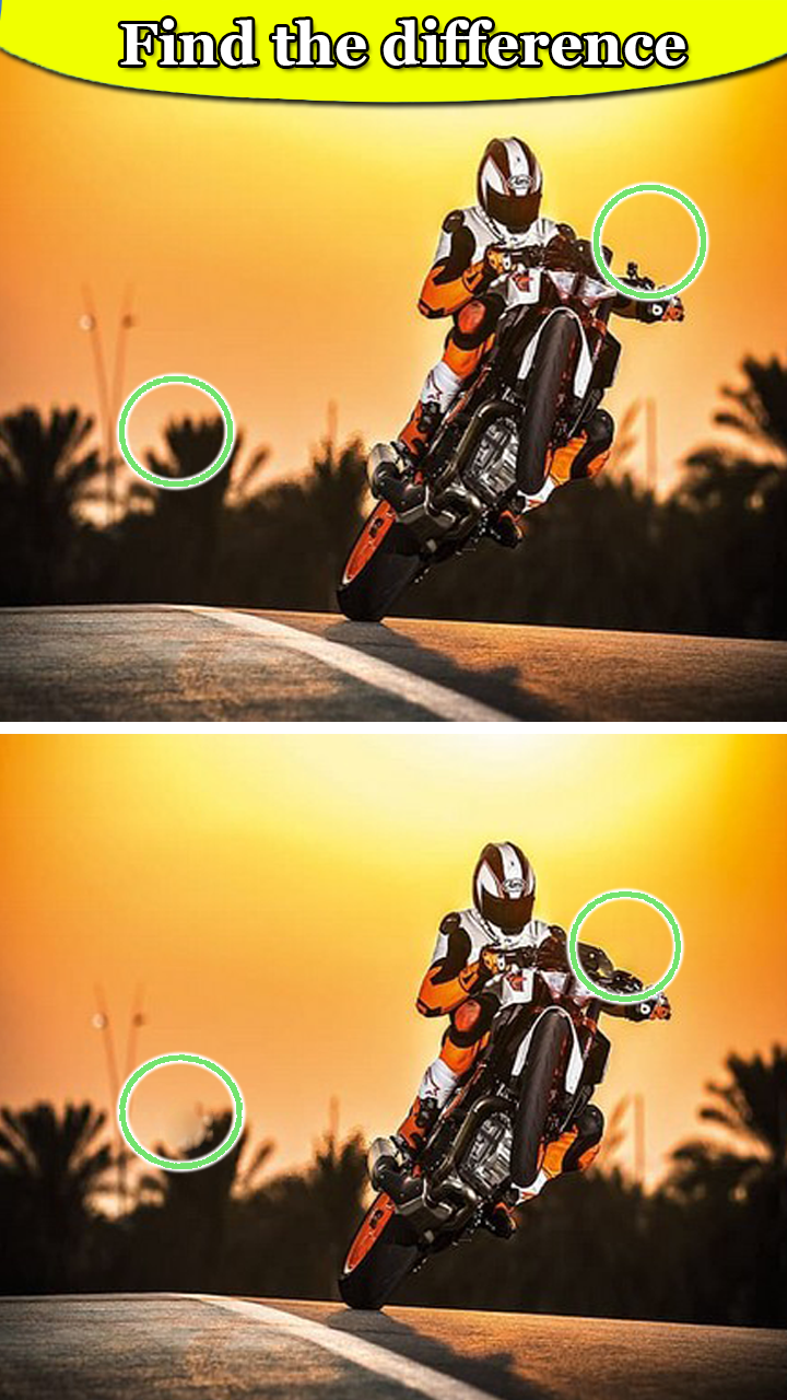 Ktm Duke 1290 Spot Difference ภาพหน้าจอเกม