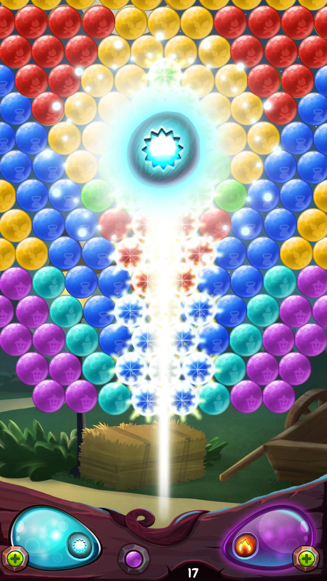 Bubble Shooter Night Game Screenshot