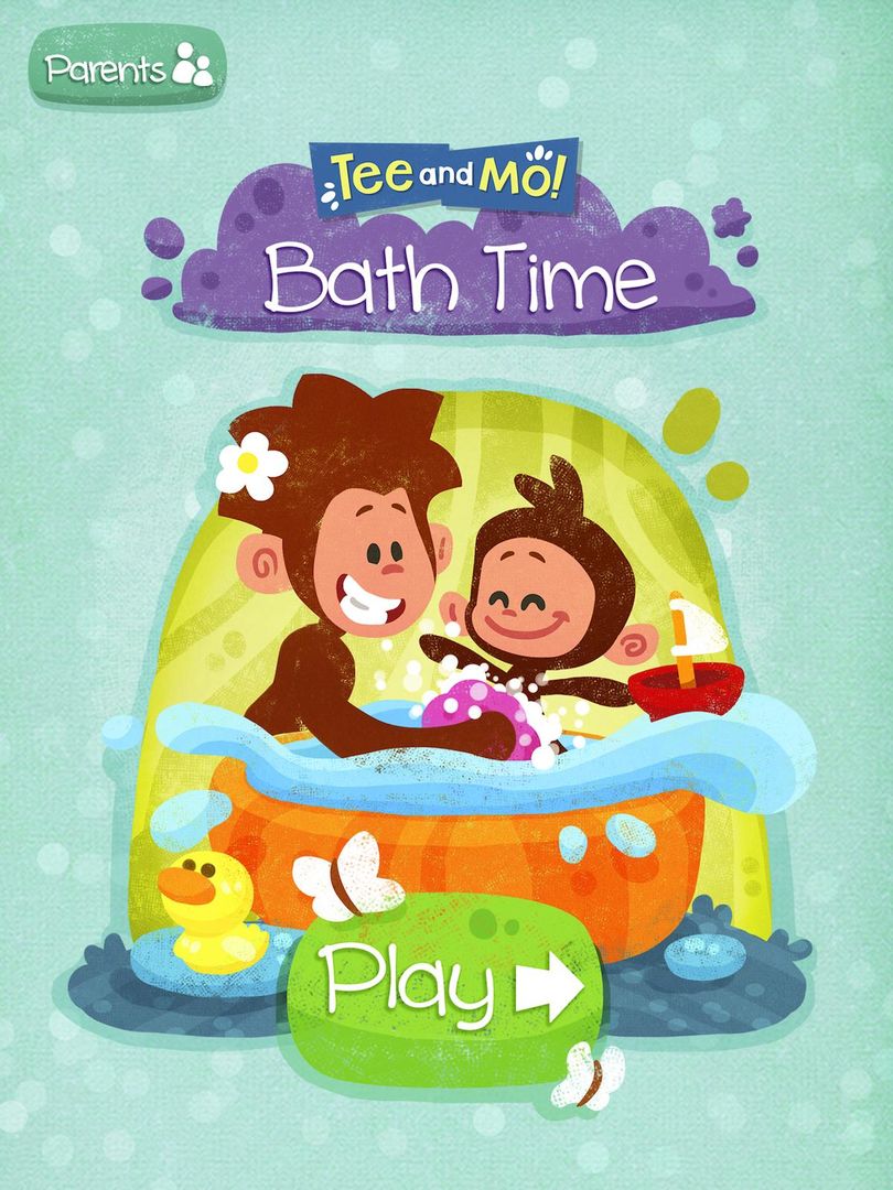 Tee and Mo Bath Time Free screenshot game